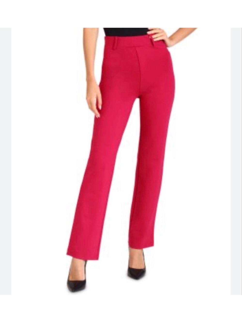 Women's BAGATELLE COLLECTION Red Berry Boot Cut & Flare Pants L